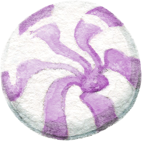 purple peppermint candy illustration
